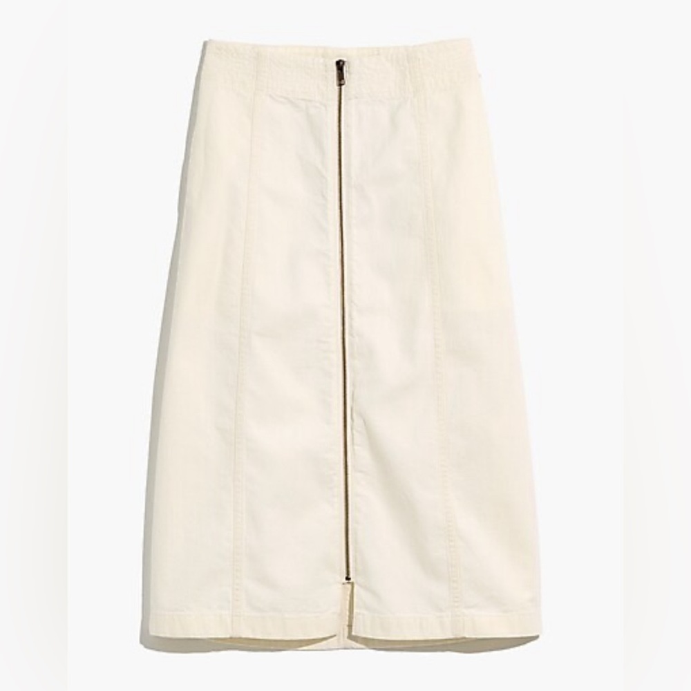 MADEWELL zip denim midi skirt 33/16